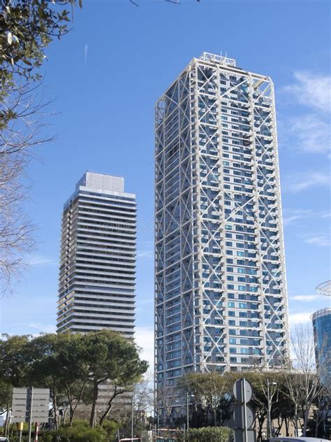 Two Skyscrapers In Barcelona Stock Image Image Of Journey Office