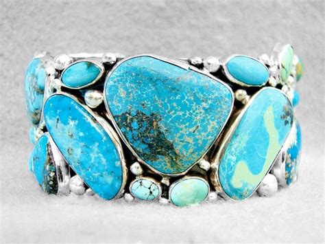 Navajo Bracelet Turquoise Old Morenci Kingman Sterling Silver Native