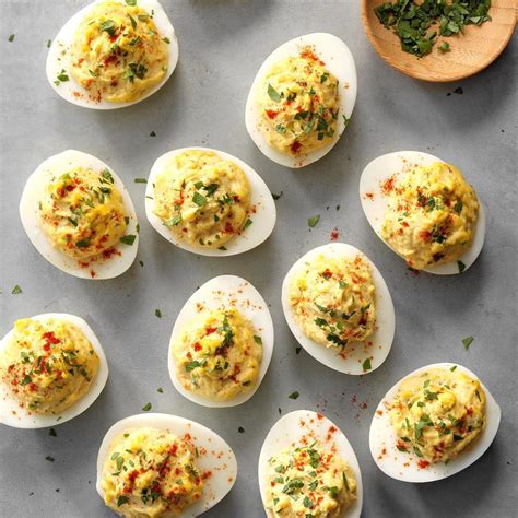 French Onion Deviled Eggs Recipe How To Make It Taste Of Home
