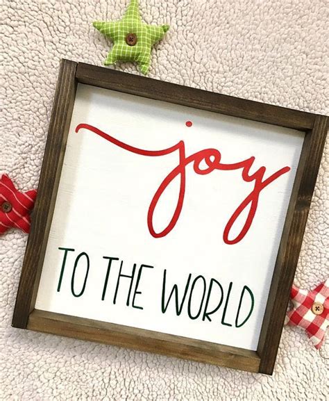 Joy To The World Framed Sign Christmas Wood Sign Christmas Christmas