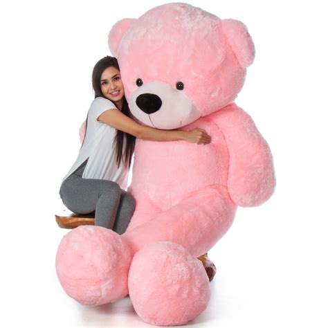 7 Foot Life Size Pink Giant Teddy Bear Cuddles The Biggest Teddy Bear