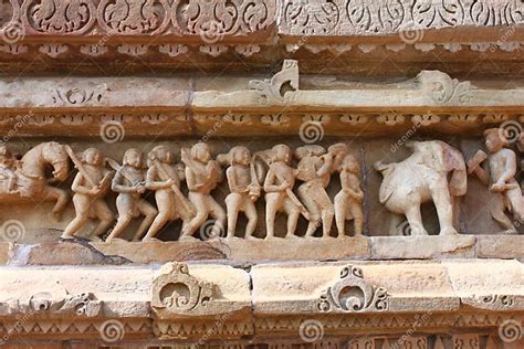 Khajuraho Temples And Their Erotic Sculptures India Stock Image Image Of Hindu Khajuraho