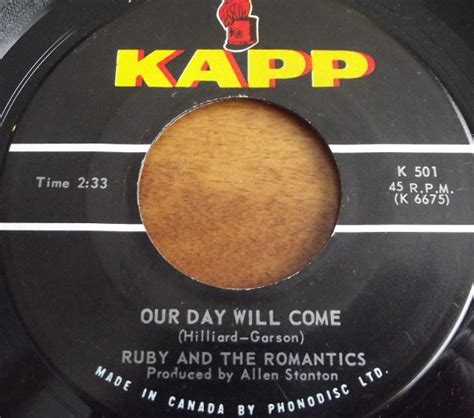 Ruby And The Romantics Our Day Will Come 1963 Vinyl Discogs