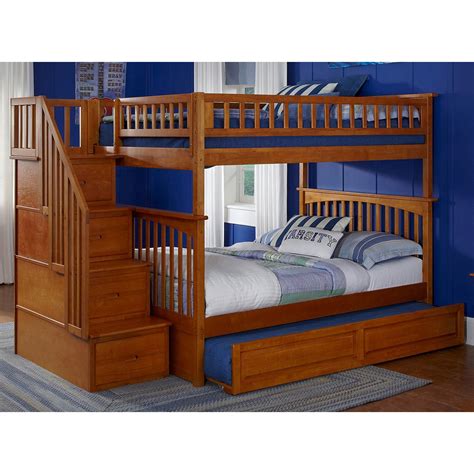 Bk981el full over full bunk bed assembly. Atlantic Furniture Columbia Staircase Full Over Full Bunk ...