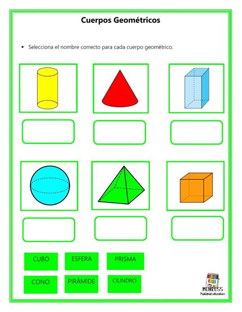 Ficha Online De Cuerpos Geométricos Para 4° De Primaria Geometric