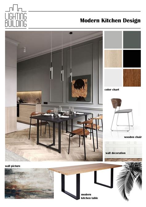 Modern Kitchen Design Moodboard Interior Design Presentation