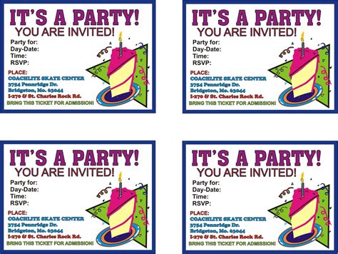 Printable Birthday Party Invitation For Free