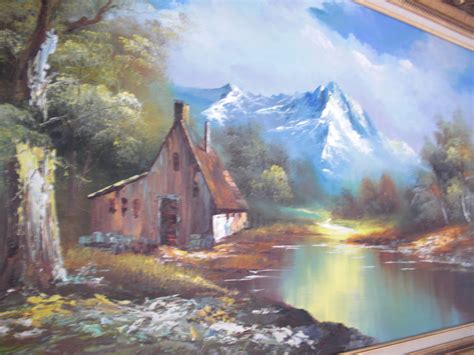 Vintage Gwhitman Beautiful Landscape Oil Painting