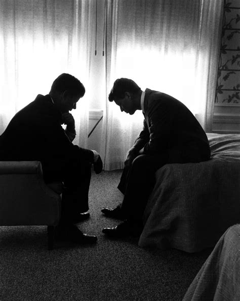 John Kennedy And Robert Kennedy In A Los Angeles Hotel Room July 1960