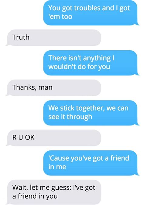 The only reason to have friends is to prank them mercilessly every single day. This is What Happened When We Texted Disney Lyrics to Our ...