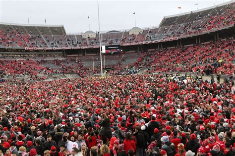 Ohio State Fans Storm The Field After Buckeye Beat Penn