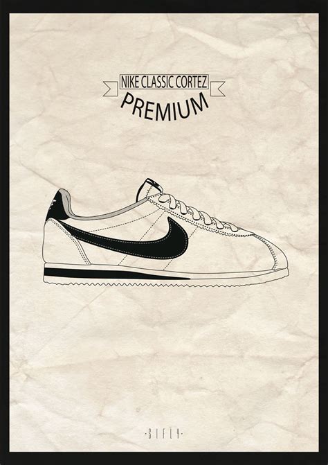 Nike Classic Cortez Premium Illustration Vector By Sifly Nike Art