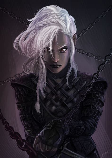 A Drawing Of A Woman With White Hair And Braids On Her Head Holding A