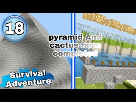 This quick and easy farm is fully automated so that you'll never run out of cactus again! 18 Minecraft Survival Adventure Pyramid Completed Cactus ...