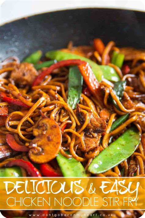 In hot wok fry in oil until golden brown. Delicious and Easy Chicken Noodle Stir Fry | Don't Go ...