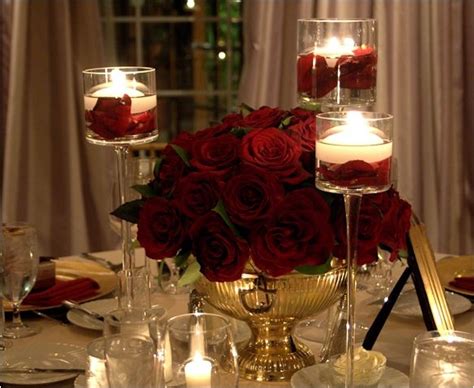 Red Rose Centerpiece Ideas For Christmas Wedding Bridalore