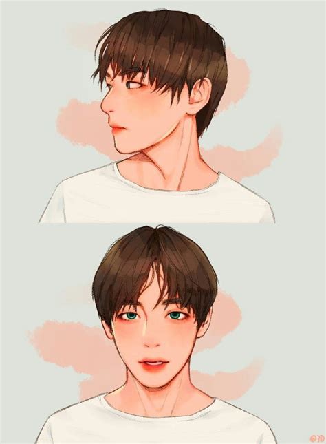 Kpop arts, anime arts a lot of music and some aesthetics ( > ◡ < ). V looks like an anime character. | Taehyung fanart, Bts drawings, Kpop fanart