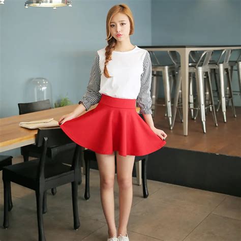 Buy New Short Skirts Womens 2016 New Style Casual Vintage Girls Skirts For