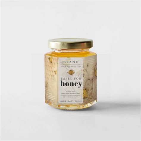 Custom Personalized Honey Jar Labels Raw Wildflower Honey Etsy