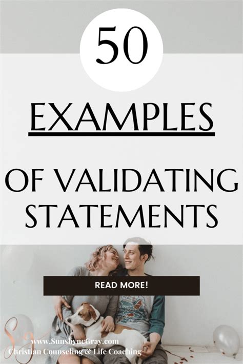 Vital Examples Of Validating Statements Christian Counseling