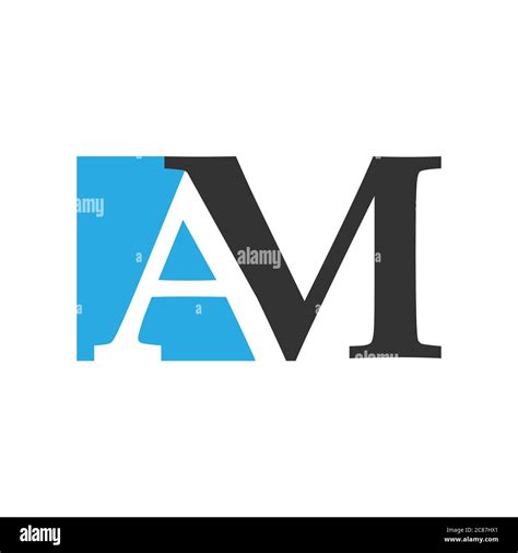 Stylized Vector Illustration With The Letters A And M Isolated On A