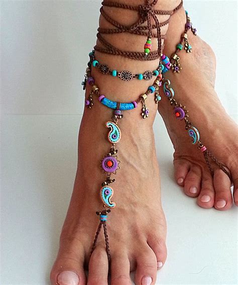 fairy barefoot sandals hippie sandals boho barefoot sandals etsy