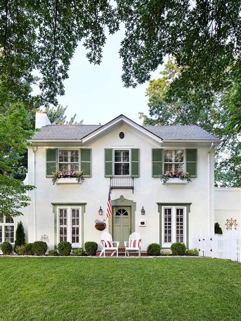 One of the paint companies used to allow you to upload your house and change the paint color. curb appeal | White exterior houses, Exterior paint colors ...