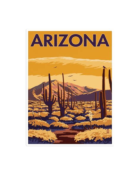 Arizona Art Travel Poster America Print Home Decor Zt386 Etsy