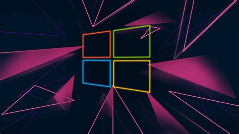 2048x1152 Resolution Windows 10 Neon Logo 2048x1152 Resolution