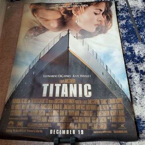 Rare Original Titanic Movie Poster Leonardo DiCaprio X December EBay