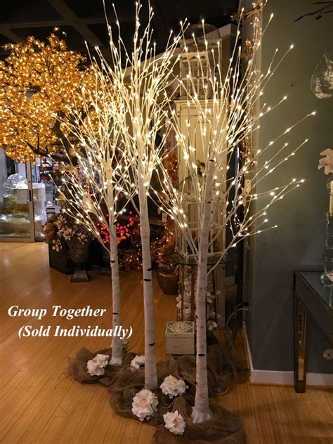 8 Foot White Birch Tree 240 Warm White Leds From The Light Garden