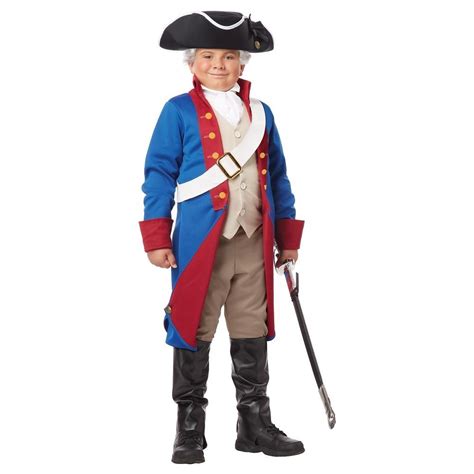George Washington Costume For Kids Revolutionary War Soldier Fancy