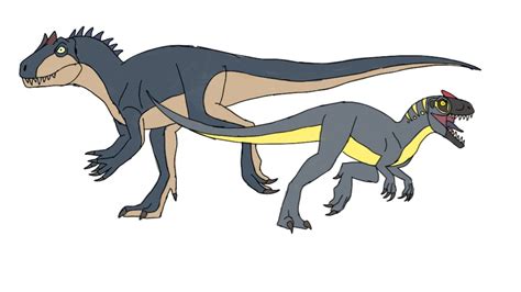 Jurassic World Allosaurus Adult And Juvenile By Dinosaurraptorman On Deviantart