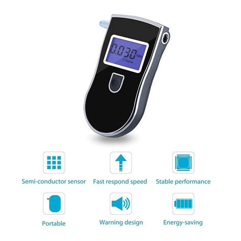 Keychain alcohol tester breathalyzer with 3 test step and led indication. Portable Police Breathalyzer Analyzer Detector Digital LCD ...