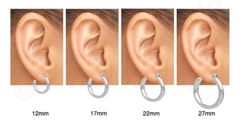 Earring Size Chart Hoop