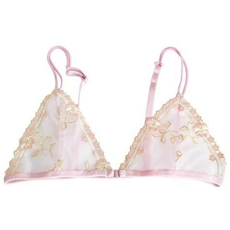 Women Thin Mesh Sexy Lingeire Lace Bralette Triangle Cup Front Closure Floral Un Ebay