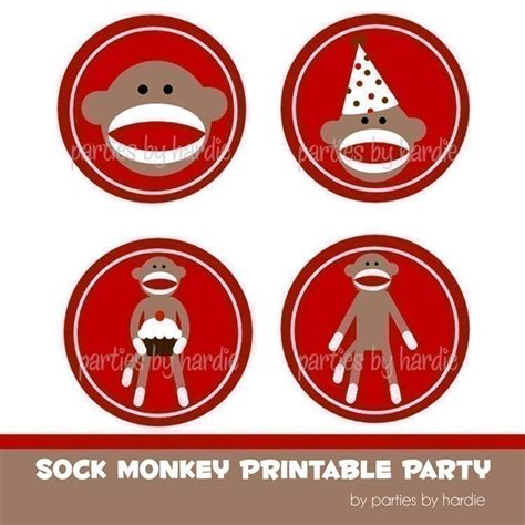 Sock Monkey Party Printables Free Free Image Download