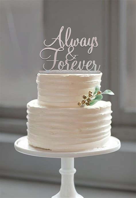 Always And Forever Cake Topper Wooden Cake Toppers Wedding