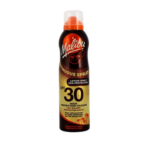 Malibu Water Resistant SPF 30 Lotion Sun Protection Spray (175ml) | Lotion, Sun lotion, Malibu