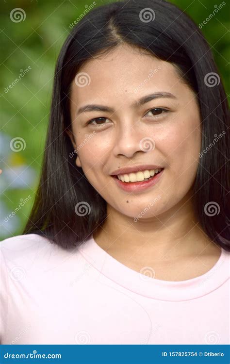 A Beautiful Filipina Female Smiling Stock Photo Image Of Filipina Good