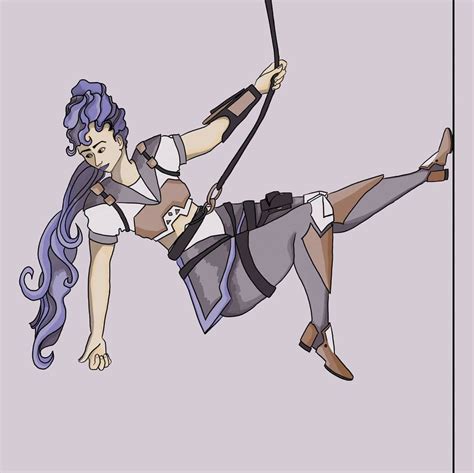 Image Description A Digital Drawing Of Widowmaker From The Video Game