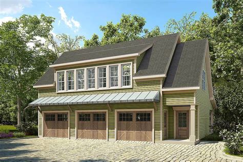 2 Bed Garage Apartment Plan With Large Porch In Back 360067dk