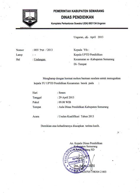 Sebuah organisasi atau instansi pasti sering mengadakan rapat. TENDIK SD KAB. SEMARANG: SURAT DINAS