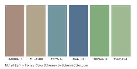 Muted Earthy Tones Color Scheme » Blue » SchemeColor.com