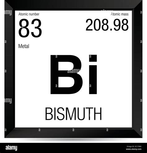 Bismuth Symbol Element Number 83 Of The Periodic Table Of The Elements