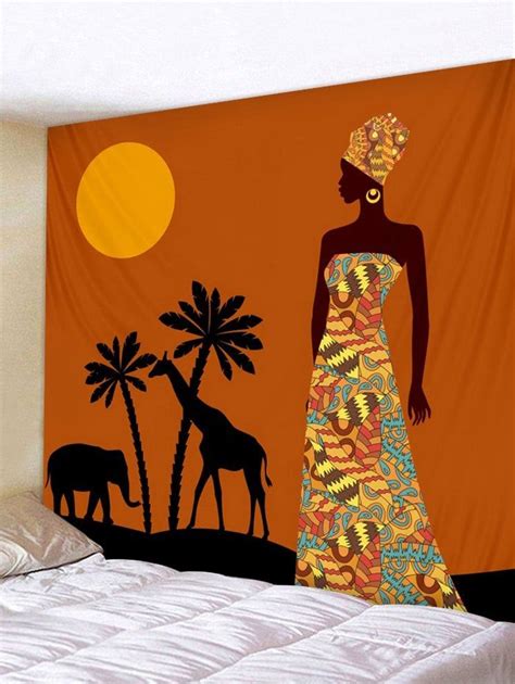 African Girl Print Tapestry Wall Art Africa Art Africa Art Design African Wall Art