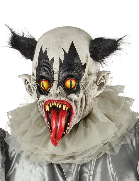 The original form and pronunciation are uncertain. Zwart en wit duivels clown masker voor volwassenen ...
