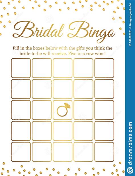 Bridal Bingo Card Template Bridal Shower Bingo Games Funny Activity