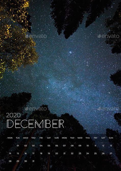 Calendar 2020 Universe By Bourjart Graphicriver