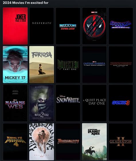 Which 2024 Filmfilms Are You Excited For Rletterboxd
